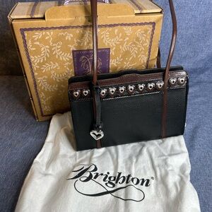 Brighton vintage zip Black and Brown Women's Bag- brand new